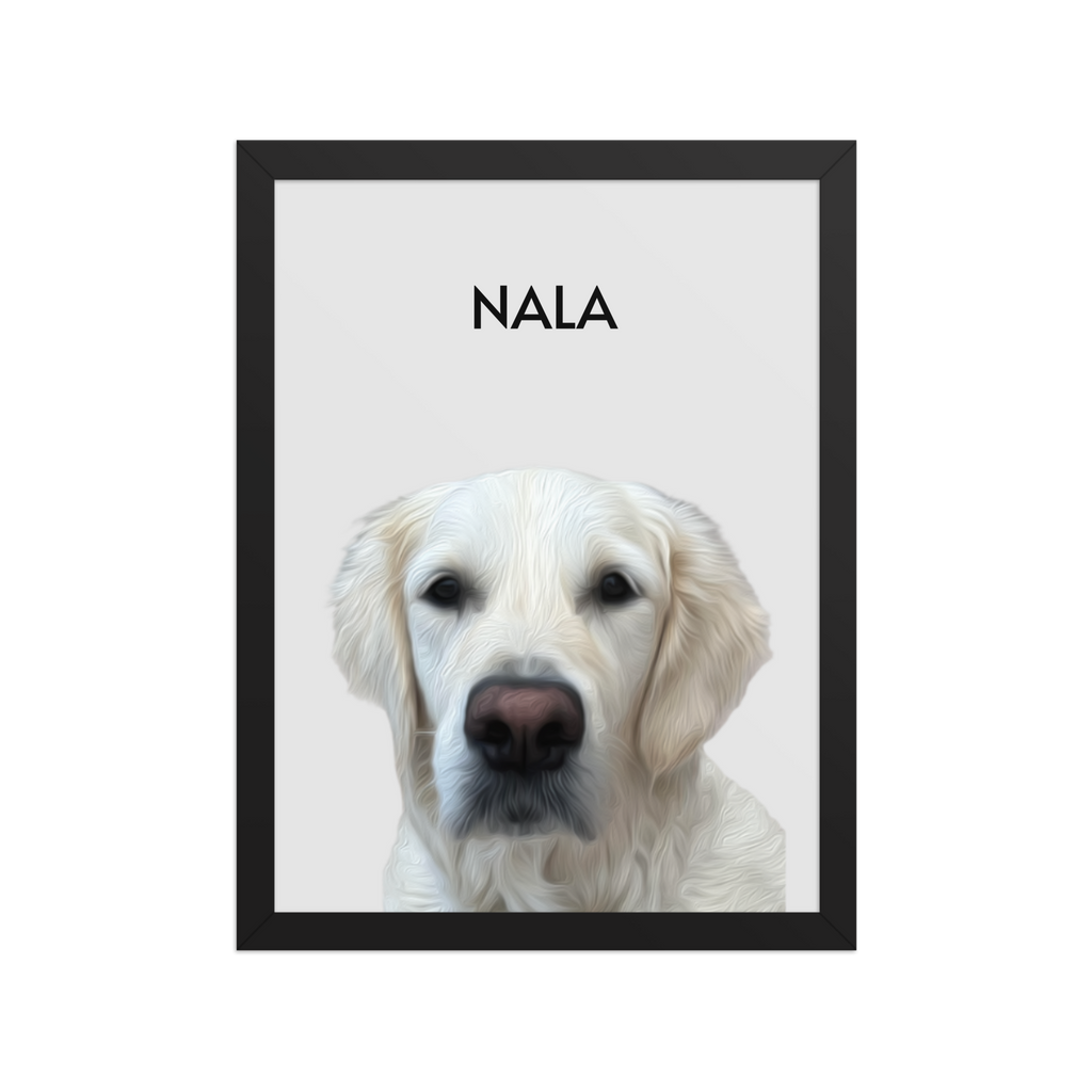 Retrato enmarcado de tu mascota