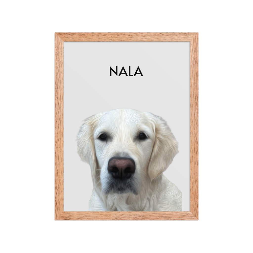 Retrato enmarcado de tu mascota